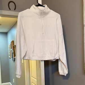 Bella Canvas White Half-Zip Sweatshirt